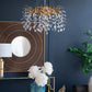 A&B Home Bundle of 3 24" x 20" Gold and Clear Chandelier