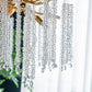 A&B Home Bundle of 3 24" x 20" Gold and Clear With Strands Droplets Chandelier