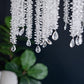 A&B Home Bundle of 3 24" x 20" Gold and Clear With Strands Droplets Chandelier
