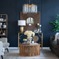 A&B Home Bundle of 3 24" x 20" Gold and Clear With Strands Droplets Chandelier