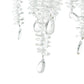 A&B Home Bundle of 3 24" x 20" Gold and Clear With Strands Droplets Chandelier