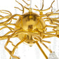 A&B Home Bundle of 3 24" x 20" Gold and Clear With Strands Droplets Chandelier
