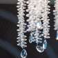 A&B Home Bundle of 3 24" x 20" Gold and Clear With Strands Droplets Chandelier