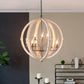 A&B Home Bundle of 3 32" x 35" White and Wood Chandelier