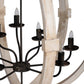 A&B Home Bundle of 3 32" x 35" White and Wood Chandelier