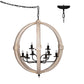 A&B Home Bundle of 3 32" x 35" White and Wood Chandelier