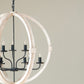 A&B Home Bundle of 3 32" x 35" White and Wood Chandelier