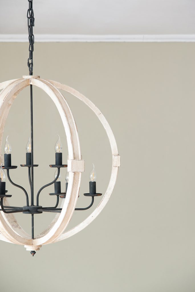 A&B Home Bundle of 3 32" x 35" White and Wood Chandelier