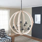 A&B Home Bundle of 3 32" x 35" White and Wood Chandelier