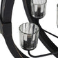 A&B Home Bundle of 3 Reider 32" x 34" 8-Light Round Black Wooden Chandelier With Glass