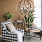 A&B Home Bundle of 3 Reider 32" x 34" 9-Light Round Natural Brown Wooden Chandelier With Glass