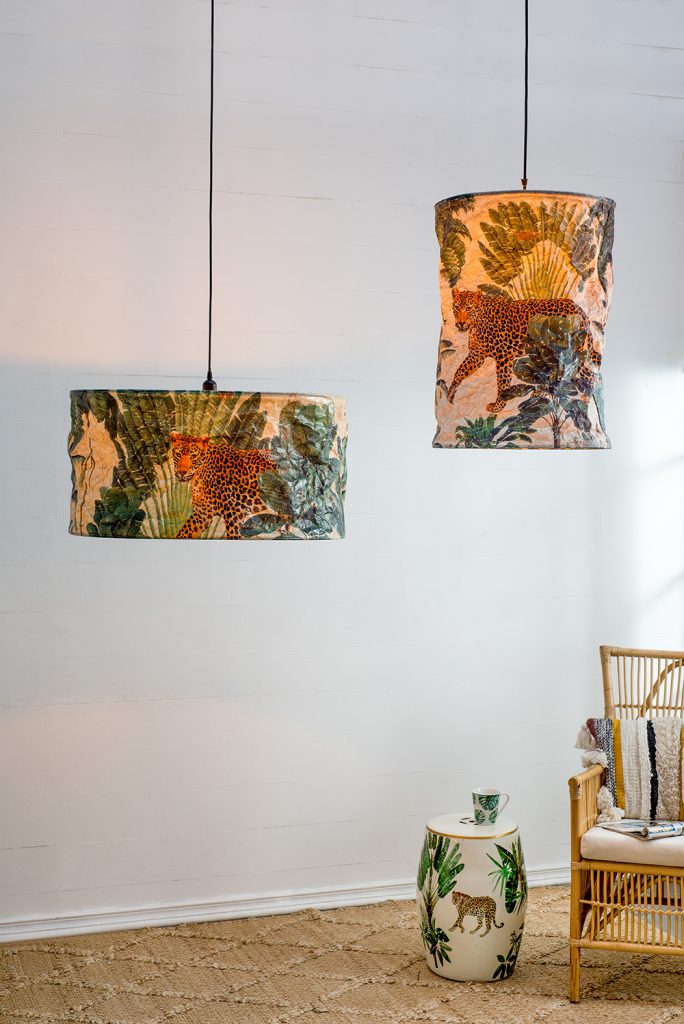A&B Home Bundle of 34 16" x 23" Green Paper and White Pendant Light