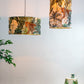 A&B Home Bundle of 34 16" x 23" Green Paper and White Pendant Light