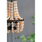A&B Home Bundle of 4 19" x 33" 4-Light White Beaded Chandelier With Black Metal Frame