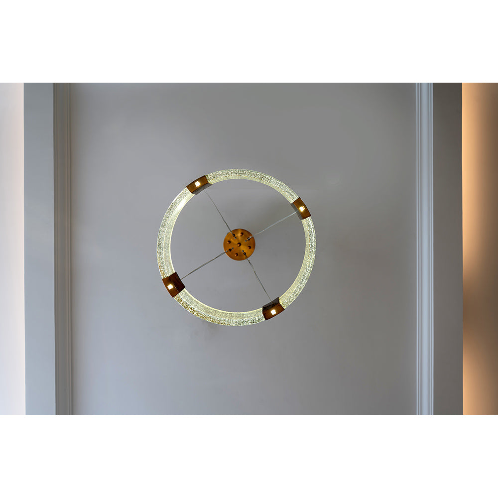A&B Home Bundle of 4 20" x 28" Glass and Gold Chandelier