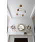 A&B Home Bundle of 4 20" x 28" Glass and Gold Chandelier