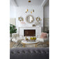 A&B Home Bundle of 4 20" x 28" Glass and Gold Chandelier