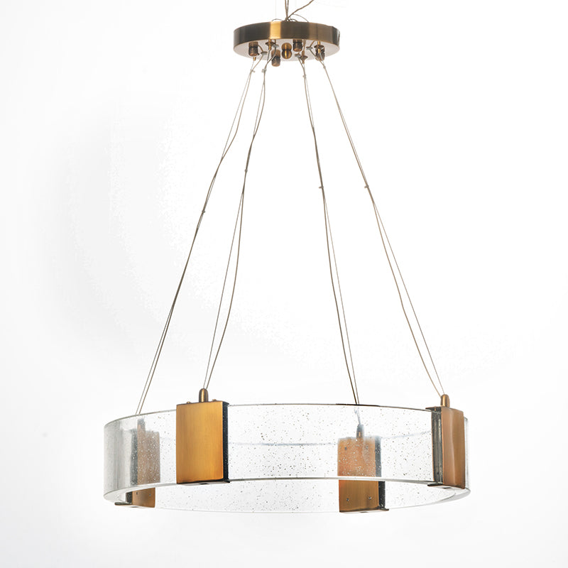 A&B Home Bundle of 4 20" x 28" Glass and Gold Chandelier