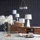 A&B Home Bundle of 4 20" x 28" Glass and Gold Chandelier
