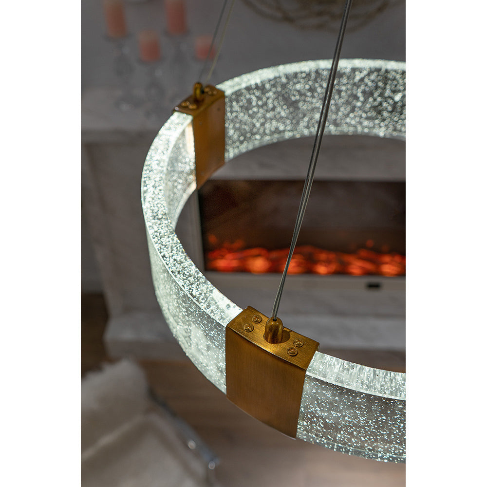 A&B Home Bundle of 4 20" x 28" Glass and Gold Chandelier