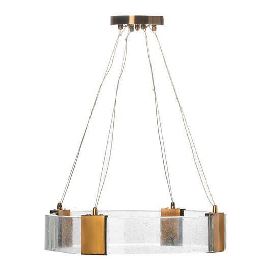 A&B Home Bundle of 4 20" x 28" Glass and Gold Chandelier