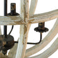 A&B Home Bundle of 4 24" x 34" 4-Light Globe-Shaped Distressed White Wooden Chandelier