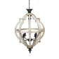 A&B Home Bundle of 4 24" x 35" Distressed White and Black Chandelier
