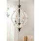 A&B Home Bundle of 4 24" x 35" Distressed White and Black Chandelier