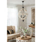 A&B Home Bundle of 4 24" x 35" Distressed White and Black Chandelier