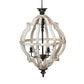 A&B Home Bundle of 4 24" x 35" Distressed White and Black Chandelier