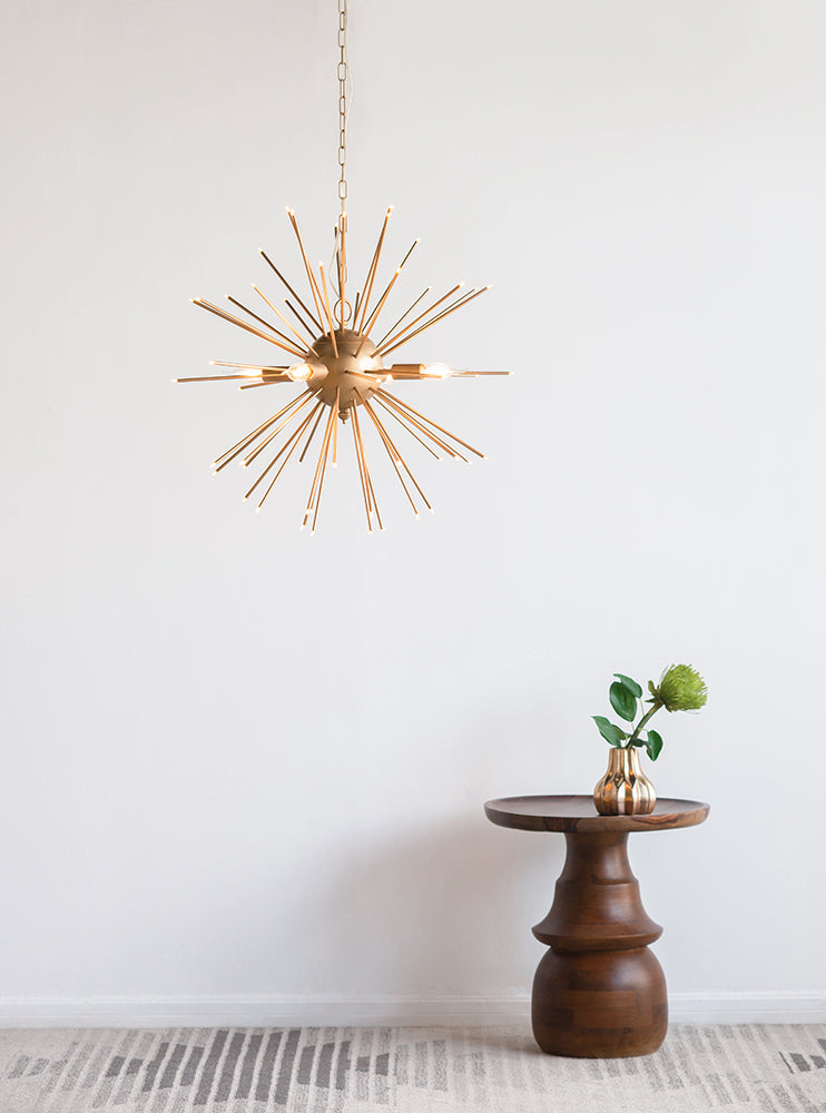 A&B Home Bundle of 4 26" x 26" Gold Star Chandelier