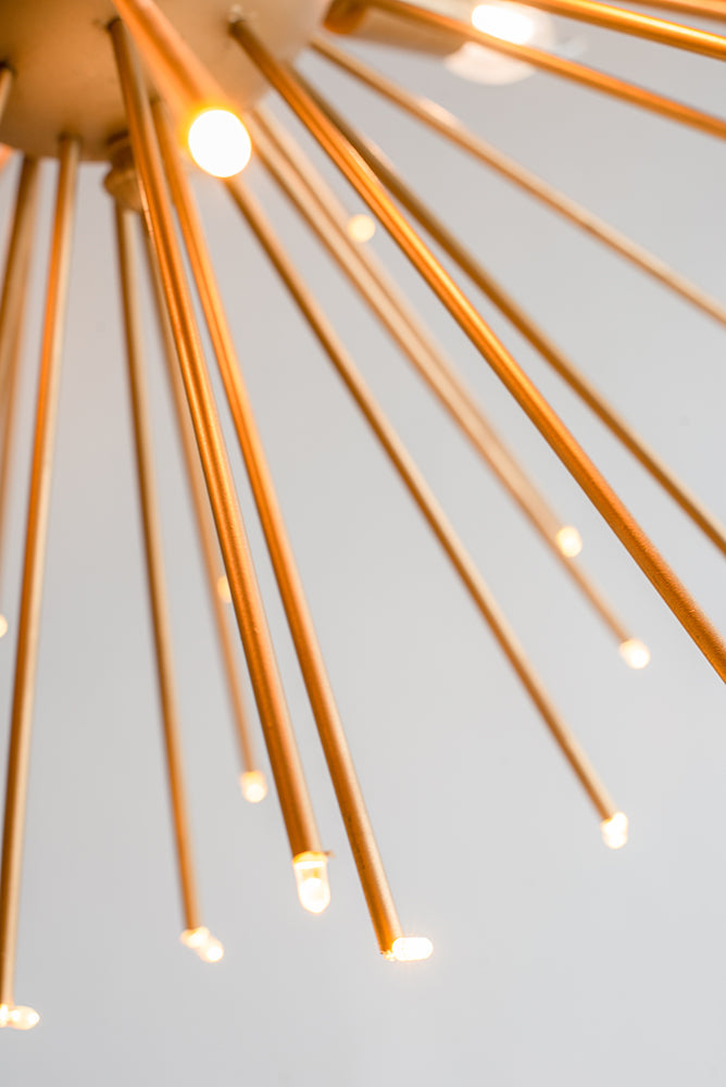 A&B Home Bundle of 4 26" x 26" Gold Star Chandelier