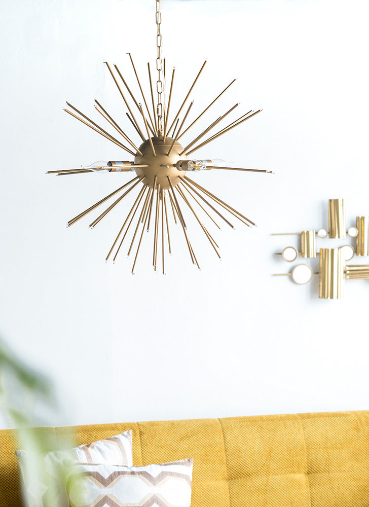 A&B Home Bundle of 4 26" x 26" Gold Star Chandelier