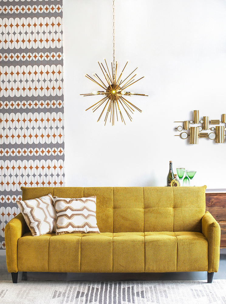A&B Home Bundle of 4 26" x 26" Gold Star Chandelier
