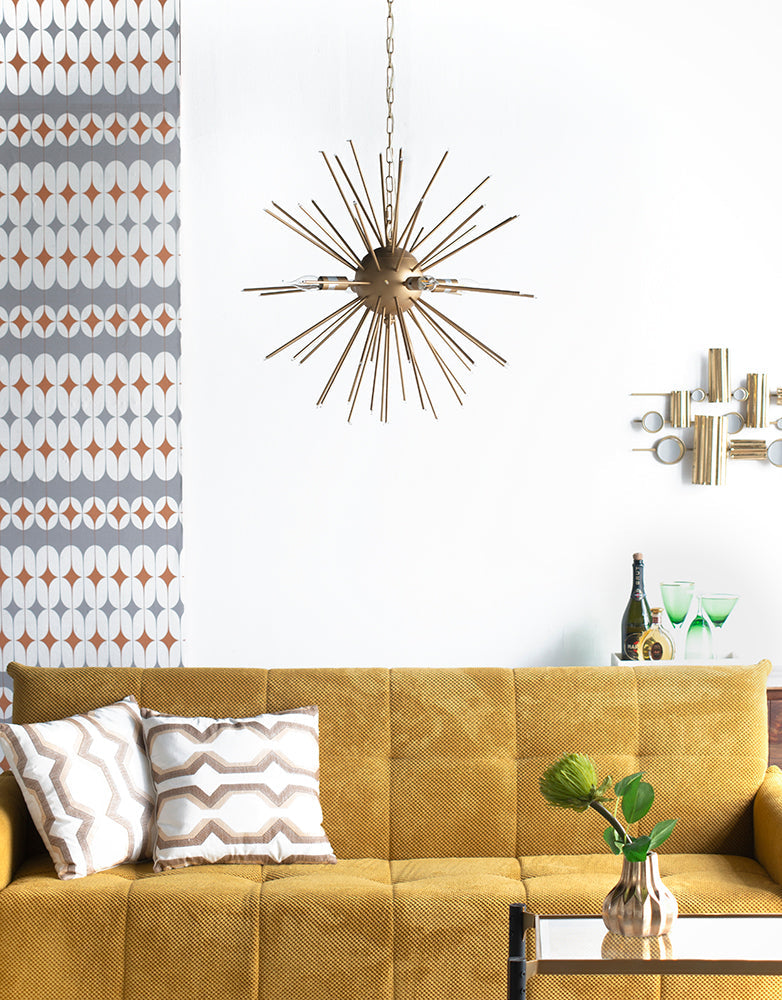 A&B Home Bundle of 4 26" x 26" Gold Star Chandelier