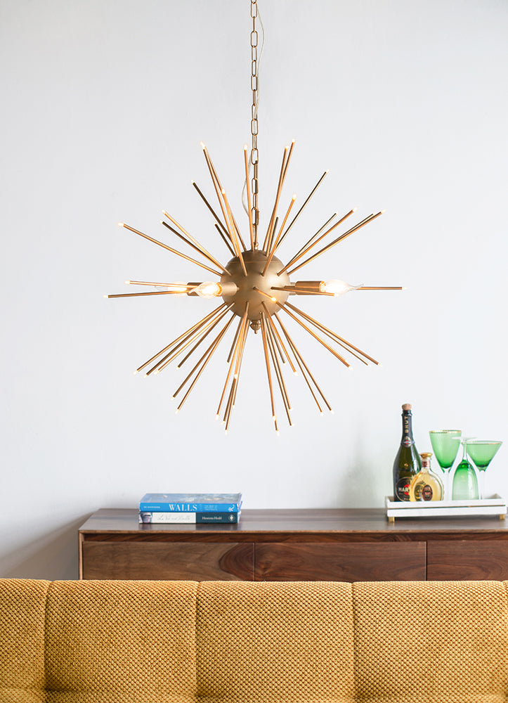 A&B Home Bundle of 4 26" x 26" Gold Star Chandelier