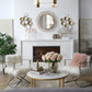 A&B Home Bundle of 4 28" x 28" Gold and Clear Chandelier