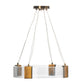 A&B Home Bundle of 4 28" x 28" Gold and Clear Chandelier