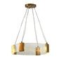 A&B Home Bundle of 4 28" x 28" Gold and Clear Chandelier