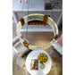 A&B Home Bundle of 4 28" x 28" Gold and Clear Chandelier