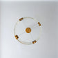 A&B Home Bundle of 4 28" x 28" Gold and Clear Chandelier