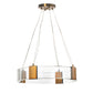 A&B Home Bundle of 4 28" x 28" Gold and Clear Chandelier
