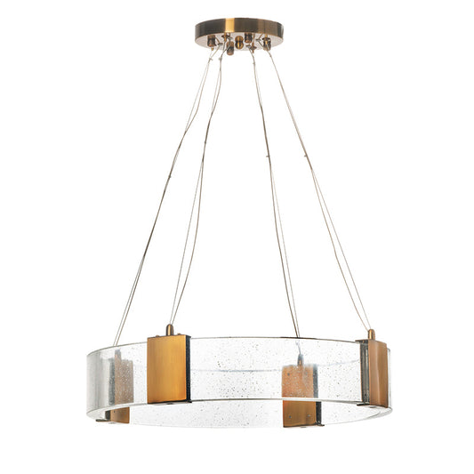 A&B Home Bundle of 4 28" x 28" Gold and Clear Chandelier