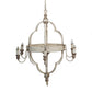 A&B Home Bundle of 4 28" x 32" 6-Light Distressed White Metal Chandelier