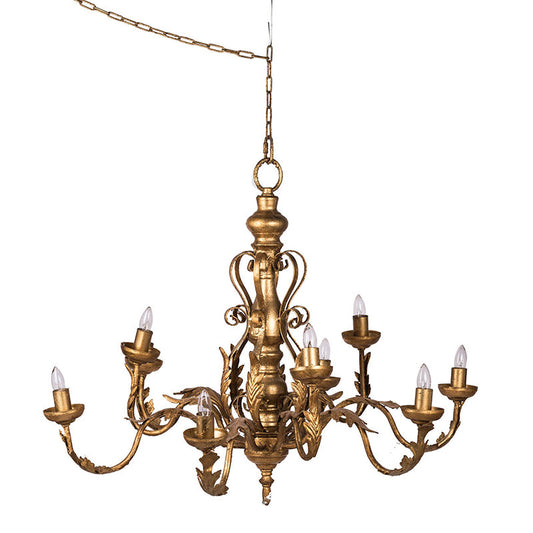 A&B Home Bundle of 4 33" x 25" Vintage Gold Chandelier