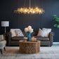 A&B Home Bundle of 4 47" x 18" Gold and Clear With Droplet Chandelier