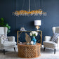 A&B Home Bundle of 4 47" x 18" Gold and Clear With Droplet Chandelier