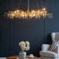 A&B Home Bundle of 4 47" x 18" Gold and Clear With Droplet Chandelier