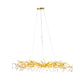 A&B Home Bundle of 4 47" x 18" Gold and Clear With Droplet Chandelier