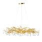 A&B Home Bundle of 4 47" x 18" Gold and Clear With Droplet Chandelier